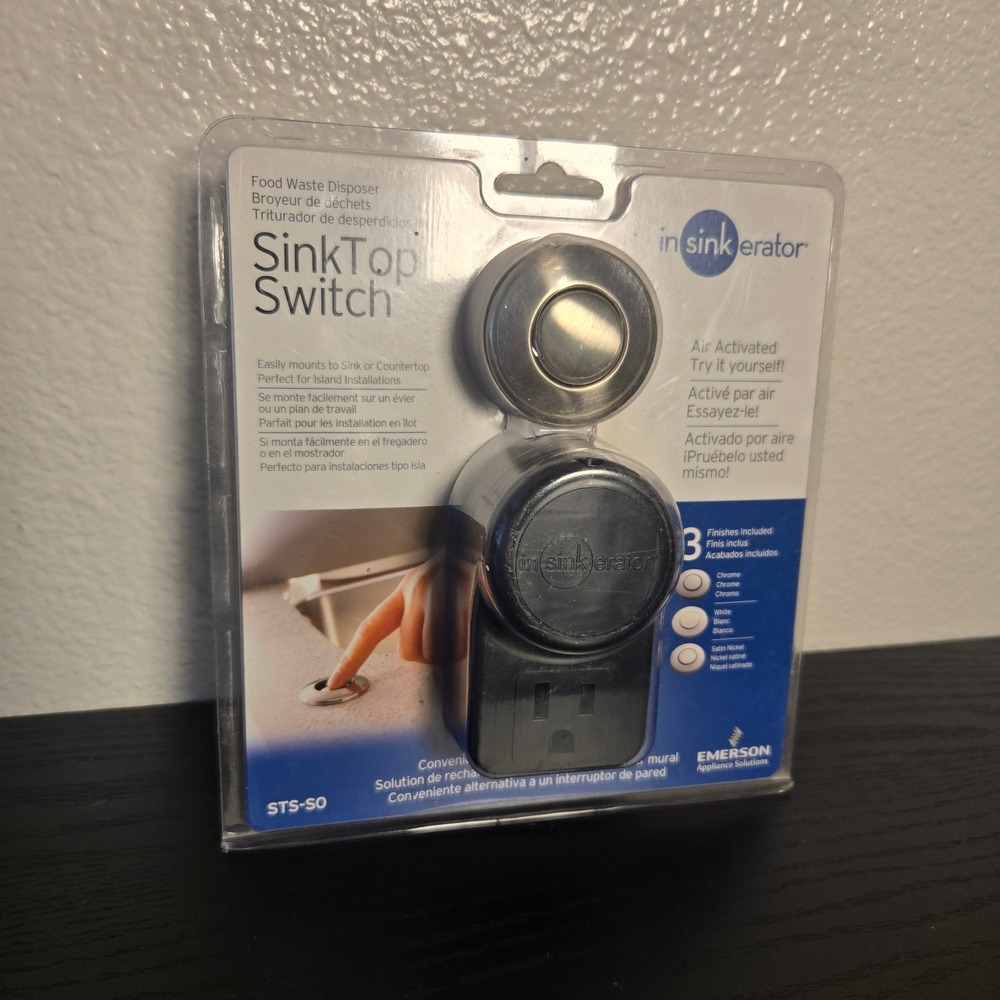 InSinkErator SinkTop Switch OS Silver STS-SO Air Activated Kit 3 Finishes